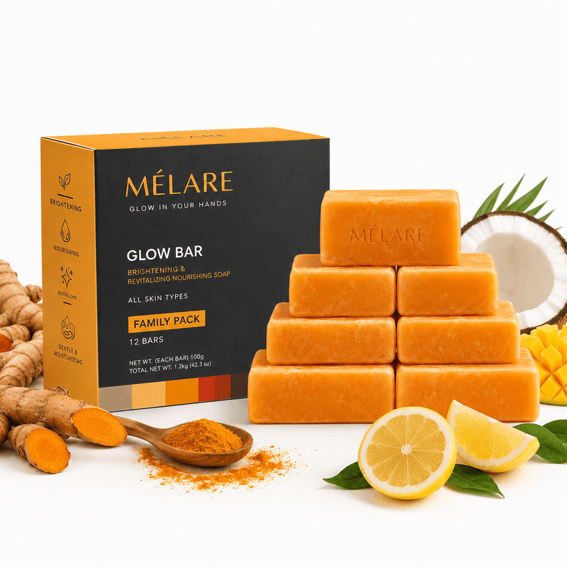 MÉLARE Glow Bar Twelve-Pack with kojic acid and turmeric
