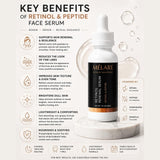 MÉLARE Retinol Peptide Serum key benefits for smoother, firmer-looking skin