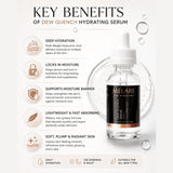 MÉLARE Dew Quench Serum bottle with dropper for deep hydration