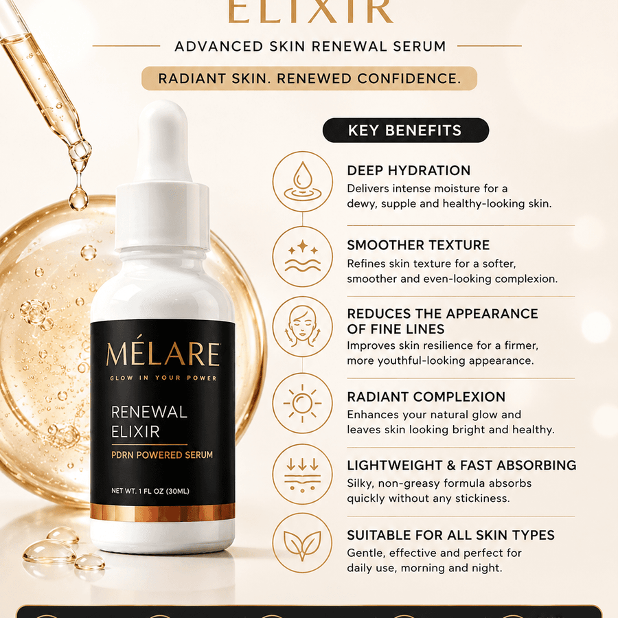 MÉLARE Renewal Elixir benefits, key ingredients, and directions