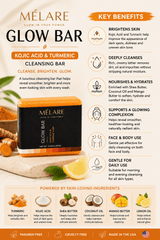 MÉLARE Glow Bar kojic acid and turmeric cleansing bar for brighter-looking skin