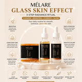 MÉLARE Glass Skin Effect key benefits for hydration, brightness, and even-looking skin