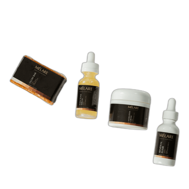 The MÉLARE Complete Routine four-piece skincare set